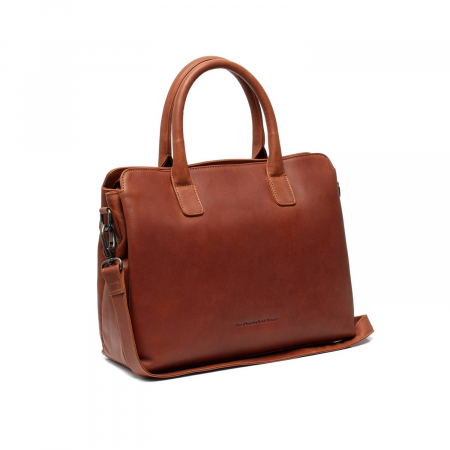 Geanta de dama, din piele naturala, The Chesterfield Brand, Valmonte, Maro coniac