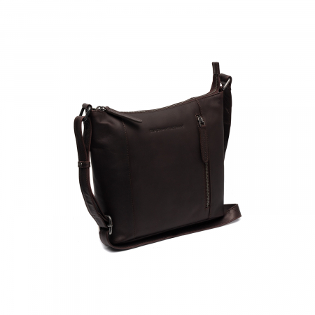 Genti de zi - Geanta de dama din piele naturala, The Chesterfield Brand, Vervins, de umar, Maro inchis