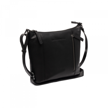 Geanta de dama din piele naturala, The Chesterfield Brand, Vervins, de umar, Negru