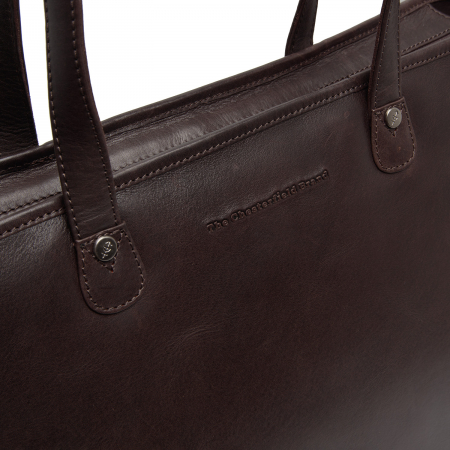 Geanta de dama, shopper, The Chesterfield Brand, din piele naturala, de mana si umar, Astano, Maro inchis [3]