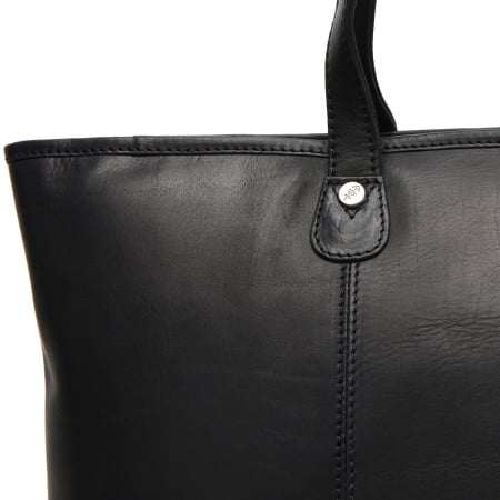 Geanta de dama, shopper, The Chesterfield Brand, din piele naturala, de mana si umar, Ferrera, Negru [1]