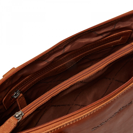 Geanta dama,The Chesterfield Brand, din piele naturala de umar, Santorini, Maro coniac [3]