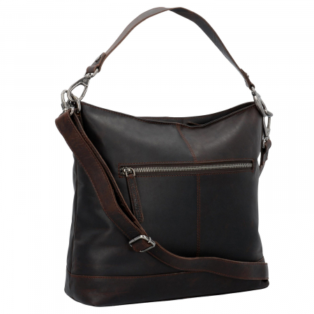 Geanta de dama, The Chesterfield Brand, piele naturala de mana si umar, Amelia, Maro inchis [3]