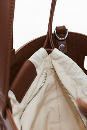 Geanta de dimensiuni medii, de dama, de mana si umar, Desigual, seria Maki Valdiva, Maro camel [1]