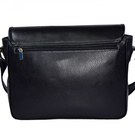 Geanta de laptop din piele naturala moale, model 46, Negru mat [2]