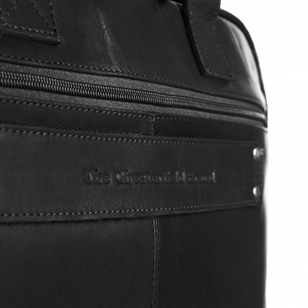 Geanta de laptop din piele naturala, The Chesterfield Brand, Calvi 15.6 inch, Negru [4]