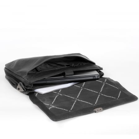 Geanta de laptop din piele naturala, The Chesterfield Brand, Matthew 15.6 inch, Negru [2]