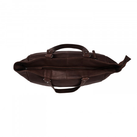 Geanta de laptop din piele naturala, The Chesterfield Brand, Berlin 15.4 inch, Maro inchis [3]