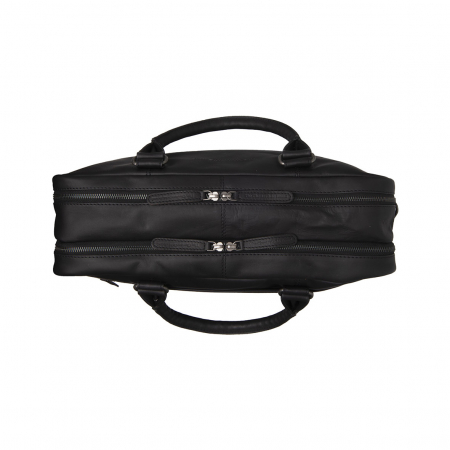 Geanta de laptop din piele naturala, The Chesterfield Brand, Boston, Negru [3]