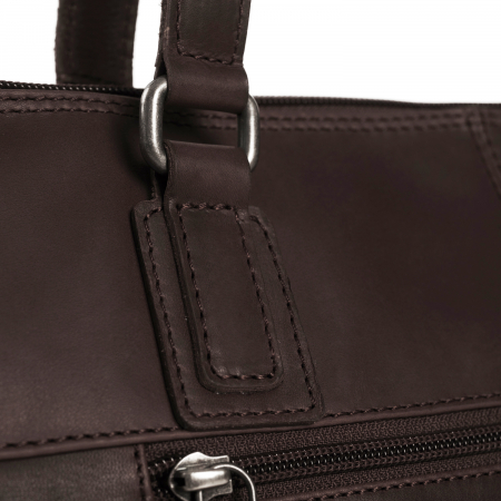 Geanta de laptop din piele naturala, The Chesterfield Brand, Flint 13 inch, Maro inchis [4]