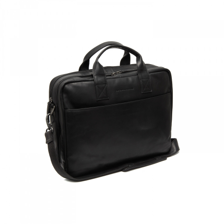 Genti laptop - Geanta de laptop din piele naturala, The Chesterfield Brand, Frazer 15 inch, Negru