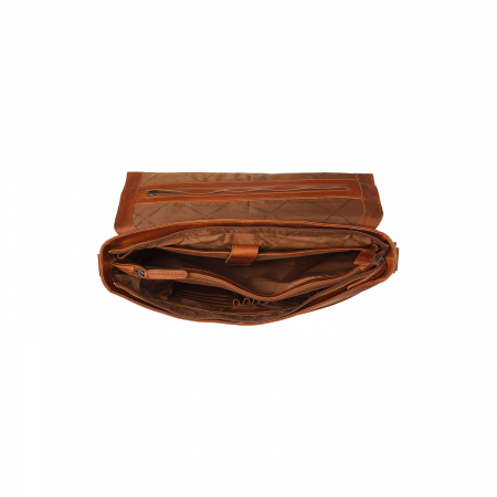 Geanta de laptop din piele naturala, The Chesterfield Brand, Imperia 14 inch, Maro coniac [8]