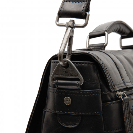 Geanta de laptop din piele naturala, The Chesterfield Brand, Imperia 14 inch, Negru [2]