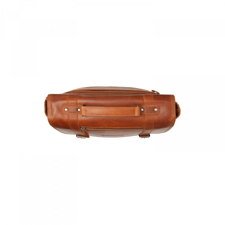 Geanta de laptop din piele naturala, The Chesterfield Brand, Imperia 14 inch, Maro coniac [7]