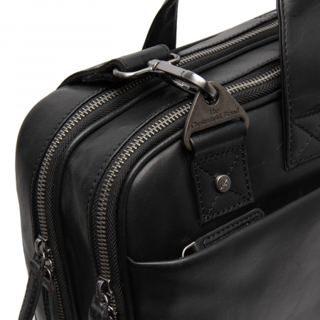 Geanta de laptop din piele naturala, The Chesterfield Brand, Iseo 15 inch, Negru [2]
