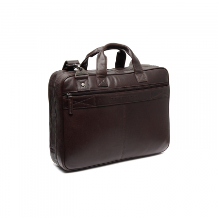 Geanta de laptop din piele naturala, The Chesterfield Brand, Iseo 15 inch, Maro inchis [6]