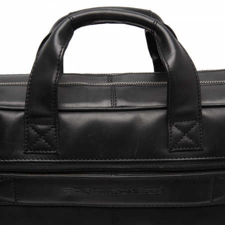 Geanta de laptop din piele naturala, The Chesterfield Brand, Iseo 15 inch, Negru [1]