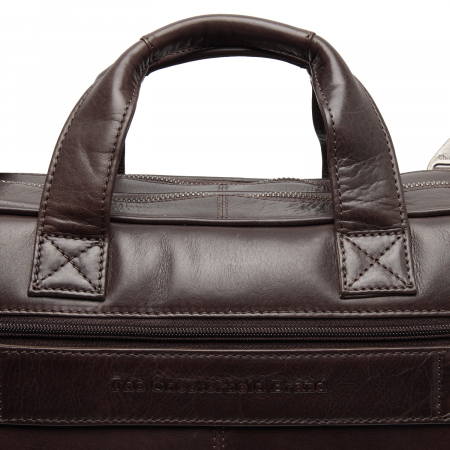 Geanta de laptop din piele naturala, The Chesterfield Brand, Iseo 15 inch, Maro inchis [2]