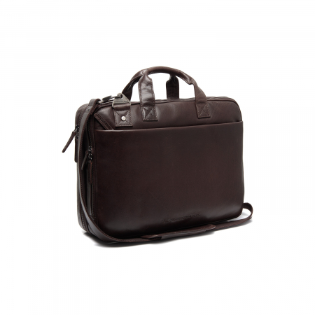 Genti laptop - Geanta de laptop din piele naturala, The Chesterfield Brand, Iseo 15 inch, Maro inchis