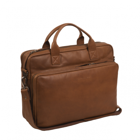 Geanta de laptop din piele naturala, The Chesterfield Brand, Jackson 15.6 inch, Maro coniac [1]