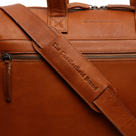 Geanta de laptop din piele naturala, The Chesterfield Brand, Levanto 14 inch, Maro coniac [4]
