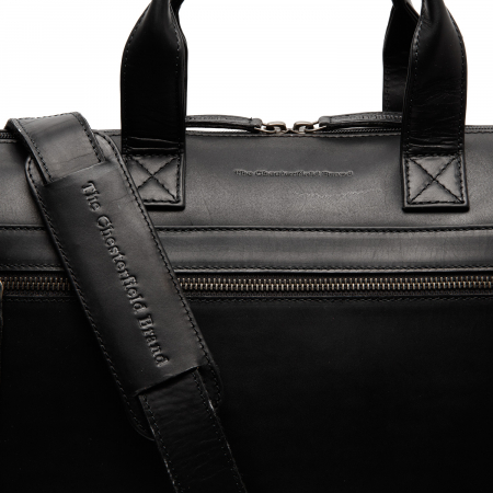 Geanta de laptop din piele naturala, The Chesterfield Brand, Levanto 14 inch, Negru [1]