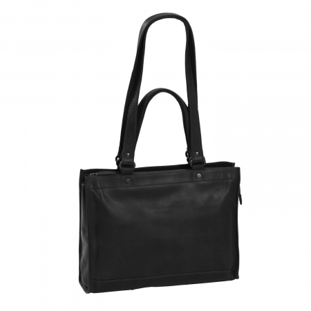 Genti de zi - Geanta de laptop din piele naturala, The Chesterfield Brand, Lille, 13 inch, Negru