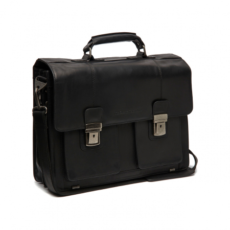 Genti laptop - Geanta de laptop din piele naturala, The Chesterfield Brand, Springfield 15 inch, Negru