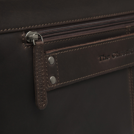 Geanta de laptop din piele naturala, The Chesterfield Brand, Springfield 15 inch, Maro inchis [3]