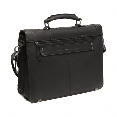 Geanta de laptop, din piele naturala, The Chesterfield Brand, Stuttgart 14 inch, Negru [4]