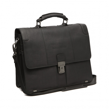 Genti laptop - Geanta de laptop, din piele naturala, The Chesterfield Brand, Stuttgart 14 inch, Negru
