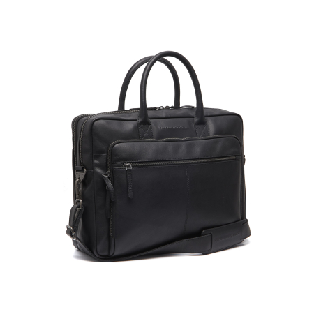 Genti laptop - Geanta de laptop din piele naturala, The Chesterfield Brand, Tacama 16 inch, Negru