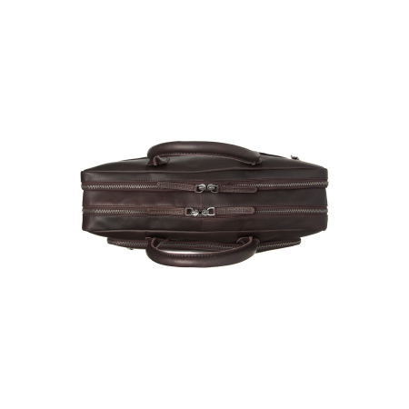 Geanta de laptop din piele naturala, The Chesterfield Brand, Tacama 16 inch, Maro inchis [2]