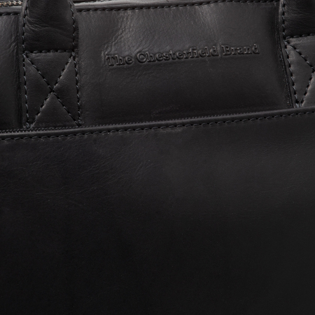 Geanta de laptop din piele naturala, The Chesterfield Brand, Tilbury,14 inch, Negru [2]