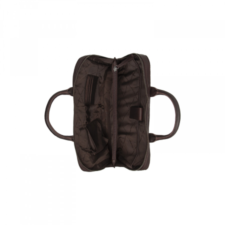 Geanta de laptop din piele naturala, The Chesterfield Brand, Tilbury,14 inch, Maro inchis [3]