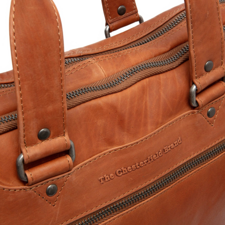 Geanta de laptop Montara din piele naturala, The Chesterfield Brand - Maro coniac [4]
