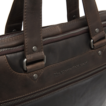 Geanta de laptop Montara din piele naturala, The Chesterfield Brand - Maro inchis [3]