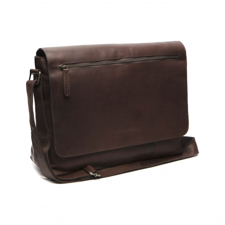 Genti laptop - Geanta de laptop The Chesterfield Brand, din piele premium, Toledo, Maro inchis