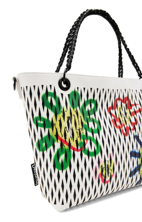 Geanta de mana si umar, Desigual BAG ARTY PEPO LIBIA, Alb / multicolor [1]