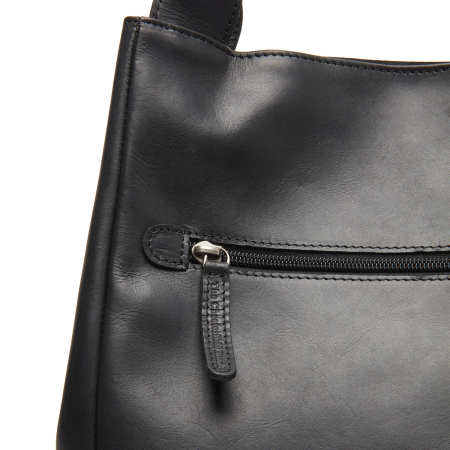 Geanta de mana si umar, piele naturala, The Chesterfield Brand, Fioline, Negru [4]