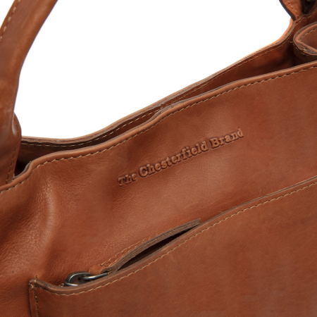 Geanta de mana si umar Tenara din piele naturala, The Chesterfield Brand - Maro coniac [3]