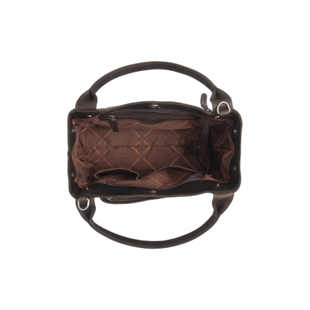 Geanta de mana si umar Tenara din piele naturala, The Chesterfield Brand - Maro inchis [2]