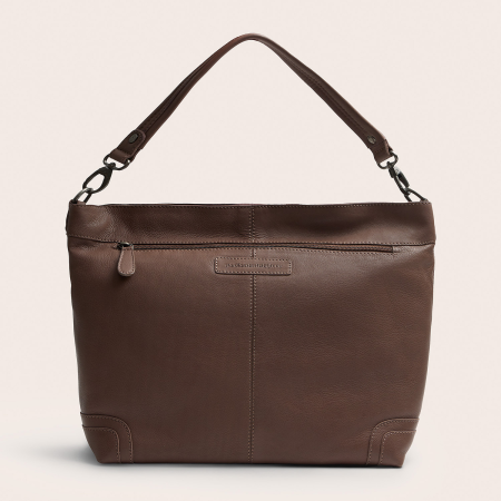 Geanta de umar Astero din piele naturala, The Chesterfield Brand - Taupe inchis [3]