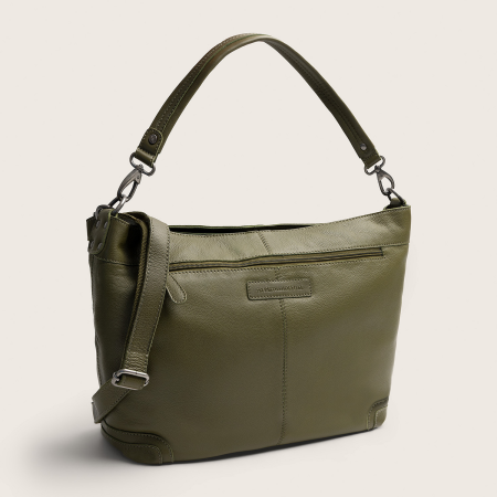 Dama - Geanta de umar Astero din piele naturala, The Chesterfield Brand - Verde olive