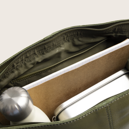 Geanta de umar Astero din piele naturala, The Chesterfield Brand - Verde olive [10]