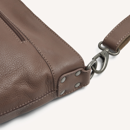 Geanta de umar Astero din piele naturala, The Chesterfield Brand - Taupe inchis [9]