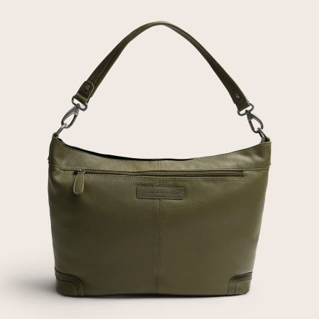 Geanta de umar Astero din piele naturala, The Chesterfield Brand - Verde olive [2]