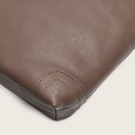 Geanta de umar Astero din piele naturala, The Chesterfield Brand - Taupe inchis [8]