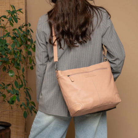 Geanta de umar Astero din piele naturala, The Chesterfield Brand - Vintage Rose