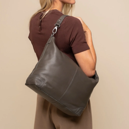 Dama - Geanta de umar Astero din piele naturala, The Chesterfield Brand - Gri